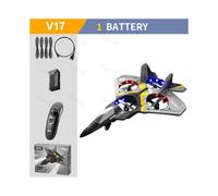 (PolandGray 1 Battery) Drone V17 Trick 4 Rotor RC Glider Aircraft Mini Drone LED 2.4G Gravity Sensor Remote Control Helicop