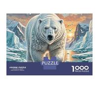 Polar Bear 1000 Pièces Papier Écologique Résistant Coffret De Puzzles Adorable Pet Stimulant Et Éducatif Jeu Familial Puzzles Cadeaux pour La Famille Et Les Amis 52x38cm/1000pcs