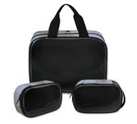 Polar Bear Arctic Lot de 3 trousses de maquillage translucides pour homme et femme, trousse de toilette de voyage, couleur, XL, Trousse de maquillage