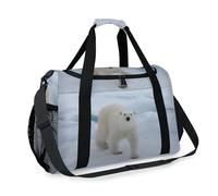 Polar Bear Arctic Sac de voyage pour filles, garçons, femmes, hommes, ours, week-end, sac à bandoulière pour voyage, sport, gym