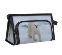 Polar Bear Arctic Trousse de toilette de voyage pour femmes, hommes, filles, garçons, trousse de maquillage multifonctionnelle, trousse de toilette, organisateur de cosmétiques, trousse de douche,