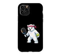 Polar Bear Bandeau Pickleball Player Serious Competition Coque pour iPhone 11 Pro
