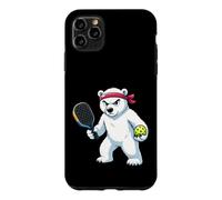 Polar Bear Bandeau Pickleball Player Serious Competition Coque pour iPhone 11 Pro Max