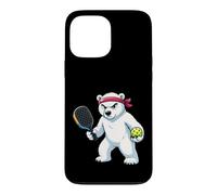 Polar Bear Bandeau Pickleball Player Serious Competition Coque pour iPhone 13 Pro Max