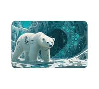 Polar Bear Ice Cavesupernatural Symbols Black Printing 1 pièce Serviette de plage en velours peau de pêche à séchage rapide surdimensionnée 140 x 70 cm pour adultes, serviette super absorbante