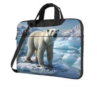 Polar Bear Ice Sac fourre-tout pour ordinateur portable pour homme et femme, noir, 14 inch