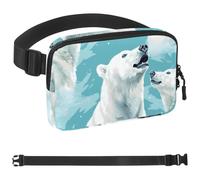 Polar Bear Looking at the Sky-1573 Sac banane à bandoulière pour homme et femme, sac banane pour voyage, marche, course, randonnée, cyclisme, multicolore, 4 x 23 x 15 cm, multicolore,