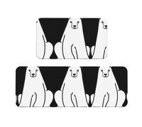 Polar Bear Lot de 2 tapis de cuisine antidérapants pour la maison, le bureau, la buanderie