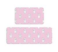 Polar Bear Lot de 2 tapis de cuisine antidérapants pour la maison, le bureau, la buanderie