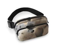 Polar Bear Love Sac banane réglable pour homme et femme pour voyage, sport, randonnée, blanc, 20,1 x 13 cm, blanc, 7.9x5.1inches