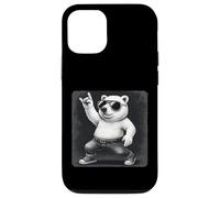 Polar Bear Lunettes de soleil Rock Music Funny Retro Horns Up Coque pour iPhone 12/12 Pro