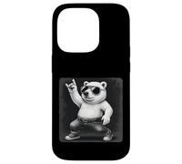 Polar Bear Lunettes de soleil Rock Music Funny Retro Horns Up Coque pour iPhone 14 Pro