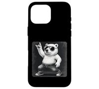 Polar Bear Lunettes de soleil Rock Music Funny Retro Horns Up Coque pour iPhone 16 Pro Max