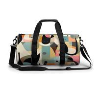 Polar Bear Petit sac de sport de voyage avec compartiment pour homme et femme, Chat art moderne du milieu du siècle, 17.7in/9in/9in