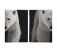 Polar Bear - Porte-passeport de voyage avec emplacements pour cartes de crédit et fente d'embarquement pour voyage, carte d'identité familiale (20,3 x 13,7 cm)