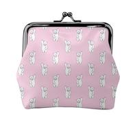 Polar Bear Portefeuille minimaliste léger avec impression rose pour les trajets scolaires et de travail, concerts et voyage