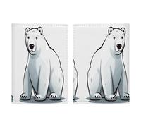 Polar Bear Protecteur de passeport fin pour passeport pour voyage Essentials Compact Portefeuille léger pour voyage, style, 20,3 x 13,8 cm, Style :, 20.3x13.8cm
