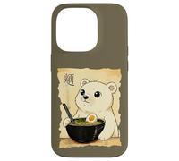 Polar Bear Ramen Japonais Kawaii Anime Polar Coque pour iPhone 14 Pro