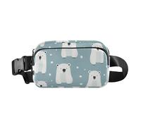 Polar Bear Sac banane tendance pour homme et femme Résistant à l'eau Sac à bandoulière de voyage essentiel avec sangle réglable pour cyclisme, randonnée, gym