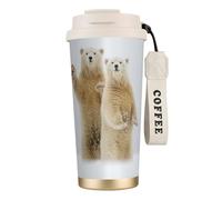 Polar Bear Tasse à café à double paroi en acier inoxydable 316, durable, isolée et élégante pour les amateurs de café et de thé