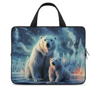 Polar Bears - Housse de protection ultra fine et étanche pour ordinateur portable de 17 pouces avec dragonne