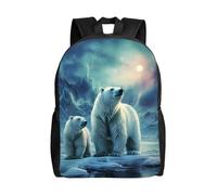 Polar Bears Sac à dos de voyage pour ordinateur portable imperméable léger et mignon pour homme et femme