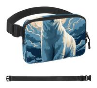 Polar Bears under the Sun-1615 Sac banane à bandoulière pour homme et femme, sac banane pour voyage, marche, course, randonnée, cyclisme, multicolore, 4 x 23 x 15 cm, multicolore,