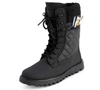 Polar Bottes Femme Hiver Impermeables - Semelle Memoire de Forme - Poche Exterieure - Fermeture Interieure - Semelle Crantee en Caoutchouc pour la Neige