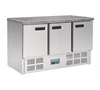Polar Cl109 Comptoir Réfrigéré avec plan de travail en marbre, 368 l