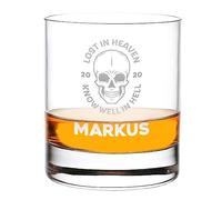 polar-effekt Verre à whisky 315 ml avec gravure personnalisée - Verre pour bourbon, rhum et scotch - Idée cadeau pour papa et grand-père - Verre à whisky passe au lave-vaisselle - Personnalisable