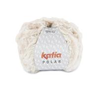 Polar est un fil mohair très doux et duveteux dans les coloris 80 à 87. Pour tricoter avec des aiguilles 7-8 ou crocheter avec des crochets 6-8 (Beige-Blanc (109))