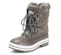 Polar Femmes Matelassé Court Canard Fourrure Doublée Boue Neige Hiver Bottes - GRS39 - AYC0020,39 EU,Gris Suède