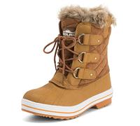 Polar Femmes Matelassé Court Canard Fourrure Doublée Boue Neige Hiver Bottes - TAS39 - AYC0019,39 EU,Tan Suède