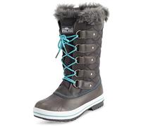 Polar Femmes Matelassée Grand Neige Imperméable L'hiver Fausse Fourrure Semelle En Caoutchouc Bottes - Gris/Bleue - UK7/EU40 - YC0631