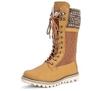 Polar Femmes Neige Durable Thermique Hiver Warm Imperméable Mi-Mollet Bottes - Tan - UK5/EU38 - YC0377
