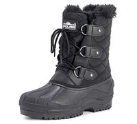 Polar Femmes Short Neige Hiver Tactique Imperméable Promeneur Mi-Mollet En Marchant Bottes - Noir - UK5/EU38 - YC0363