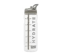 Polar Gear Bouteille d'eau de 750 ml avec paille - Bouteille d'eau réutilisable sans BPA avec marquages de temps - Bouteille d'eau parfaite pour la gym, le cyclisme et le travail