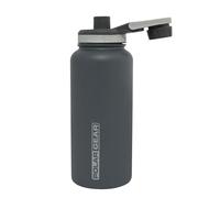 Polar Gear Bouteille d'eau en acier inoxydable de 1 l - Bouteille d'eau isotherme à double paroi avec couvercle anti-poussière et bouchon à vis, bouteille d'eau en métal anti-fuite, sans BPA avec