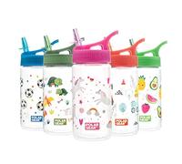 Polar Gear Bouteilles d'eau pour enfants avec paille - Bouteille d'eau de 400 ml sans BPA avec paille - 100% étanche pour enfants avec poignée de transport - Bouteille d'eau entièrement recyclable -