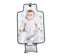 Sac à langer pour bébé avec montgolfières, sans BPA, avec une poche, lavable, réutilisable et pliable