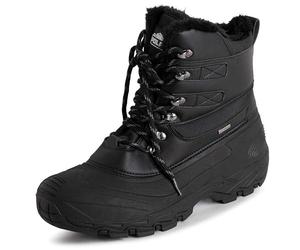 Polar Hommes Imperméable Semelle Bande De Roulement Profonde Fausse Fourrure Doublée l'hiver Bottes De Neige - Noir Lacer - UK8/EU42 - YC0682