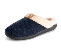 Polar Hommes Mousse A Mémoire Double Taille Peluche Semelle En Caoutchouc L'hiver Antidérapant Fausse Fourrure Chaussons - Marine/Noir - UK10-11/EU44-45 - EA0646