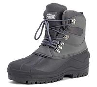 Polar Hommes Short Filet De Nylon Avec Superposition Canard Imperméable Sole Lacer Hiver Neige Bottes - Gris - UK7/EU41 - YC0441
