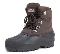 Polar Hommes Short Filet De Nylon Avec Superposition Canard Imperméable Sole Lacer Hiver Neige Bottes - Marron - UK10/EU44 - YC0440