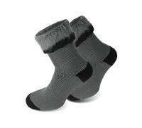 Polar Husky Chaussettes 'Extrem Hot' gris / noir, Taille 35-38