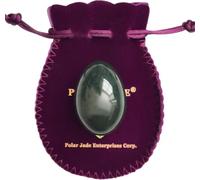 Polar Jade Véritable œuf de Jade néphrite, Non percé, pour Les Kegels pour entraîner Les Muscles du Plancher pelvien et pour la guérison des Cristaux en méditation (Large (50 x 35 mm))
