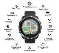 Polar Montre connectée Grit X2 45 mm Noir G