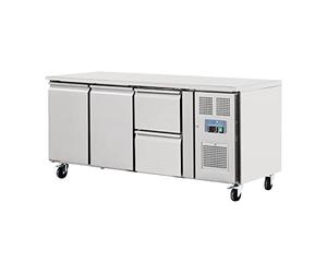 Polar Réfrigérateur commercial 2 portes et 2 tiroirs 417 l