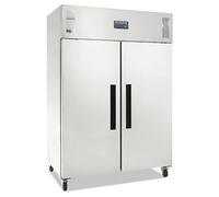 Polar Refrigeration G-Series Armoire réfrigérée positive 2 portes 600W 1200 litres, acier inoxydable, -2°C à 5°C, 2000(H)x1340(W)x815(D)mm, classe énergie C, 6 étagères, capacité utile : 770 L, G594