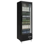 Polar Refrigeration G-Series Arrière bar vertical avec porte à charnières300W 307 litres, noir, 2°C à 8°C, 1872(H)x600(W)x514(D)mm, 4 étagères, porte verrouillable, classe énergétique B, GJ447